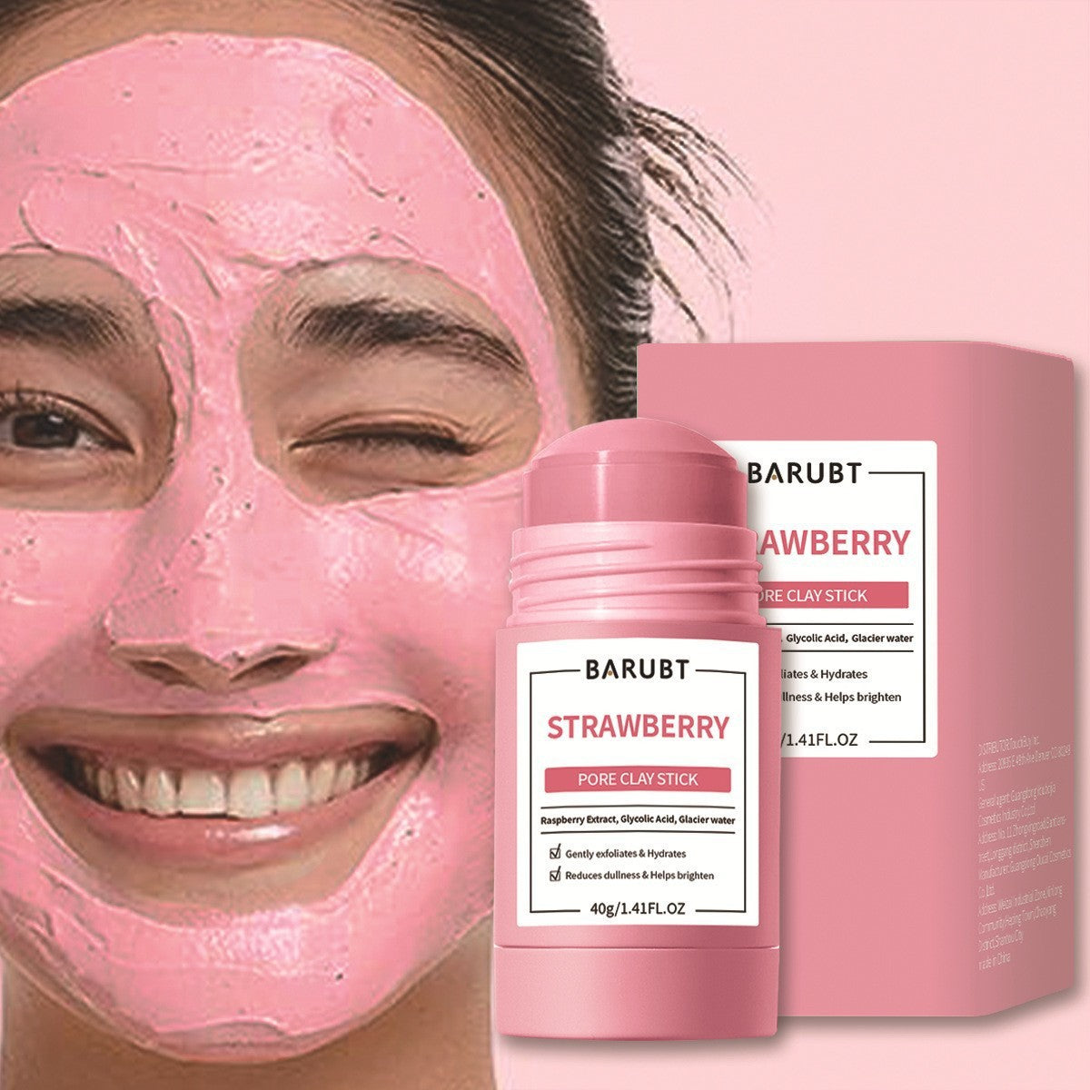 Barubt Mugwort Mud Mask Stick | Korean Clay Mask for Sensitive Skin | Mess-Free Stick