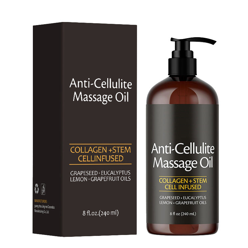 M3 Naturals Anti-Cellulite Massage Oil | Collagen & Stem Cell Infused | Tightening Body Oil | 8 fl oz