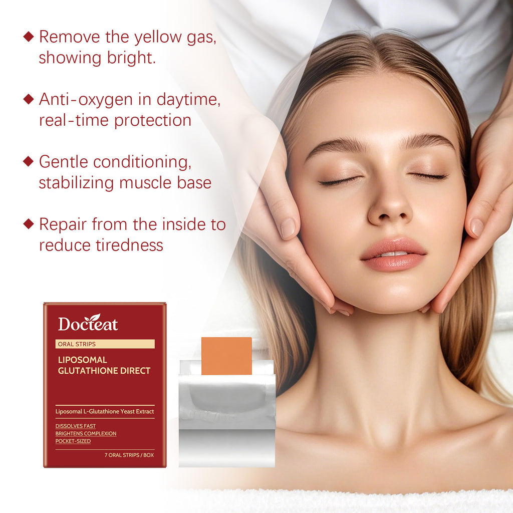 Docteat Liposomal Glutathione Oral Strips | Skin Brightening Supplement | Dissolves Fast | 7 Strips